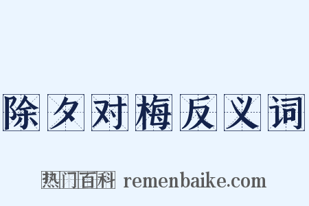 除夕对梅反义词是什么意思的图片